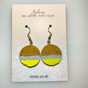 Handmade painted cork earrings
